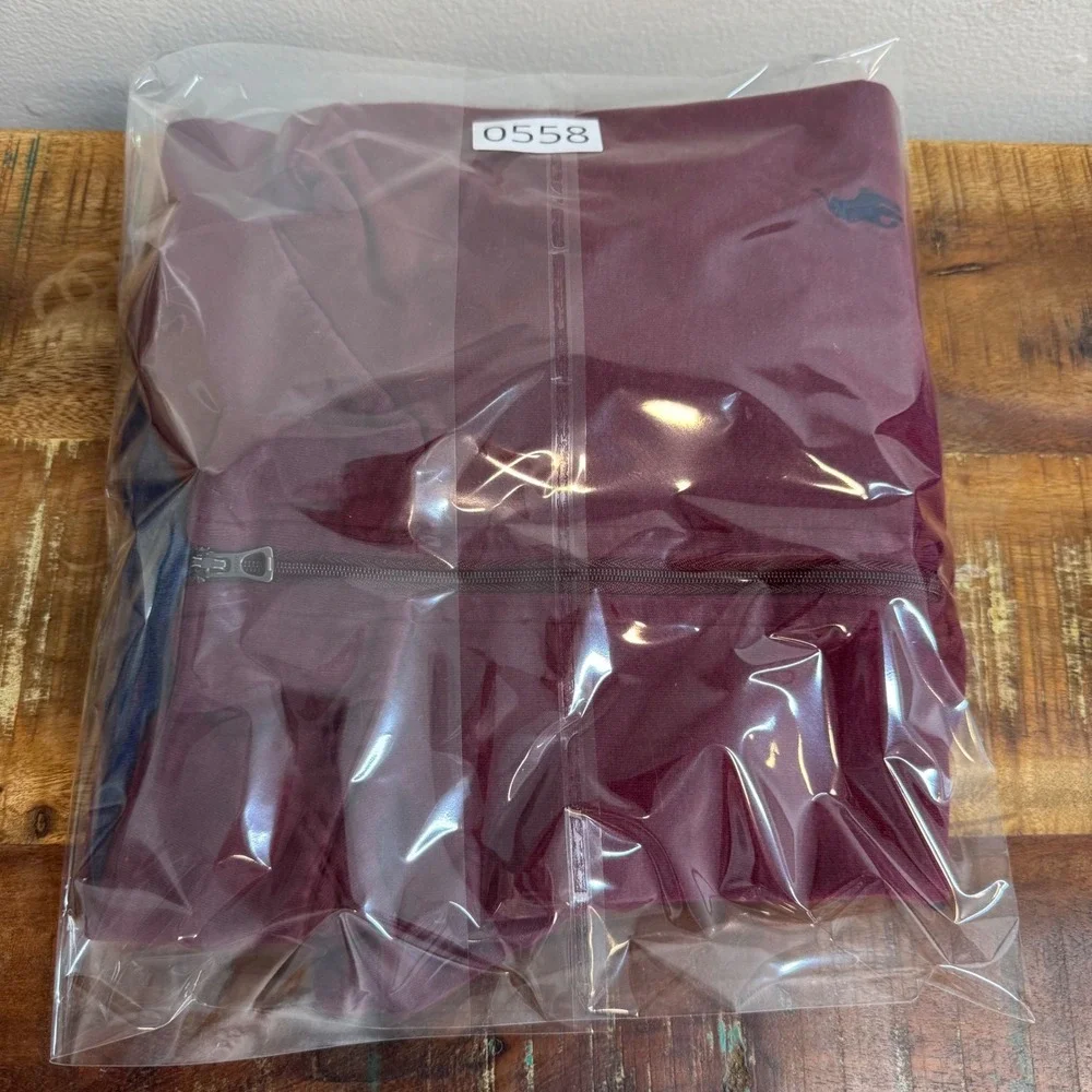 Polo Ralph Lauren Mens L Red Quarter Zip Sweater Pony Logo‎ Pullover